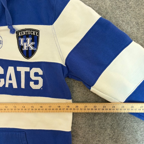 Vintage Y2K Kentucky University Rugby Hoodie Adult XS Spell Out College Sports - Picture 8 of 10